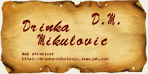 Drinka Mikulović vizit kartica